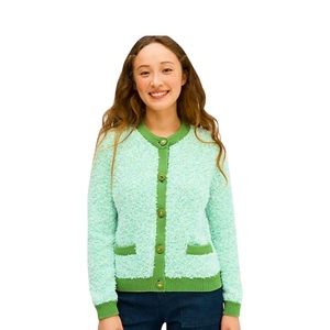 Kate Spade New York, Kiwi Tweed Cardigan, Size 6